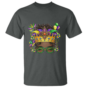 Mardi Gras Queen T Shirt Messy Pun Carnival Party TS14 Dark Heather Print Your Wear