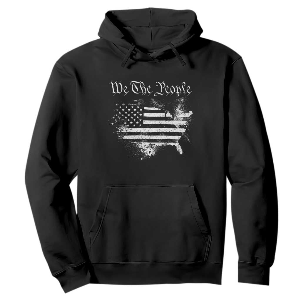 We The People Hoodie Vintage Grunge American Flag 4th of July 1776 TS14 Black Print Your Wear