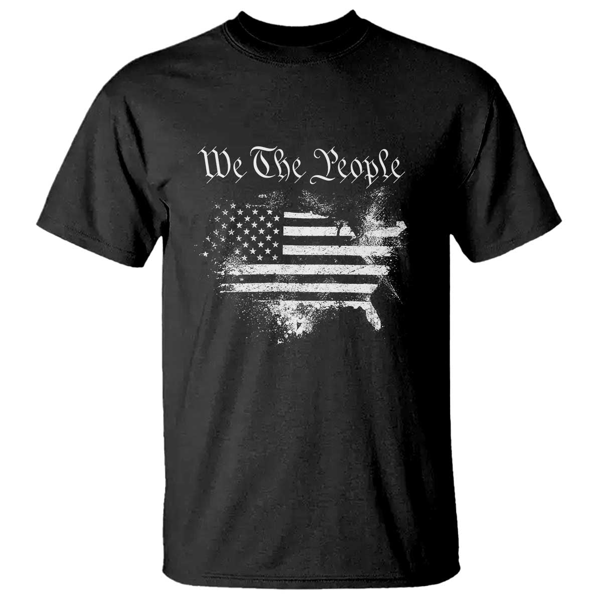 We The People T Shirt Vintage Grunge American Flag 4th of July 1776 TS14 Black Print Your Wear