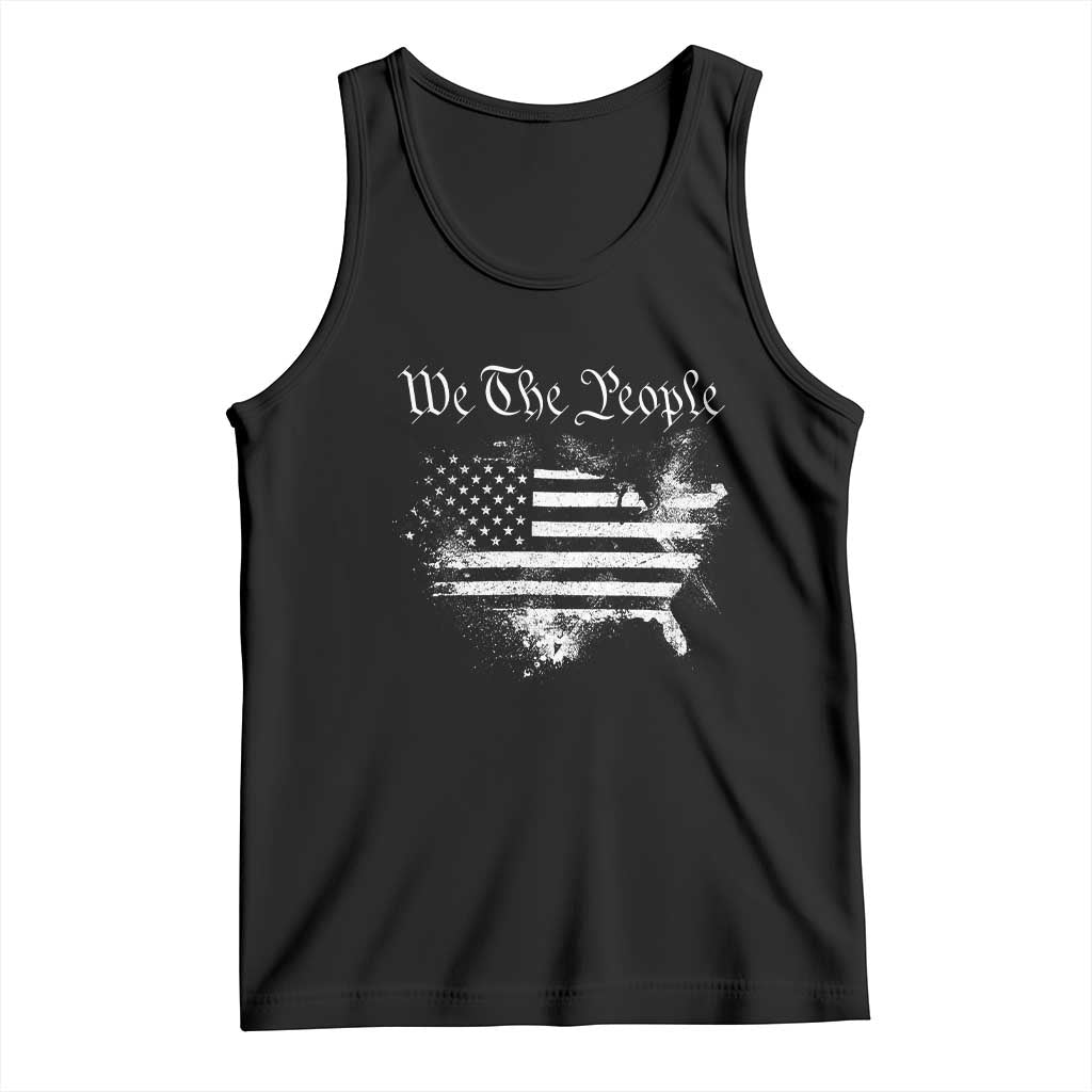 We The People Tank Top Vintage Grunge American Flag 4th of July 1776 TS14 Black Print Your Wear