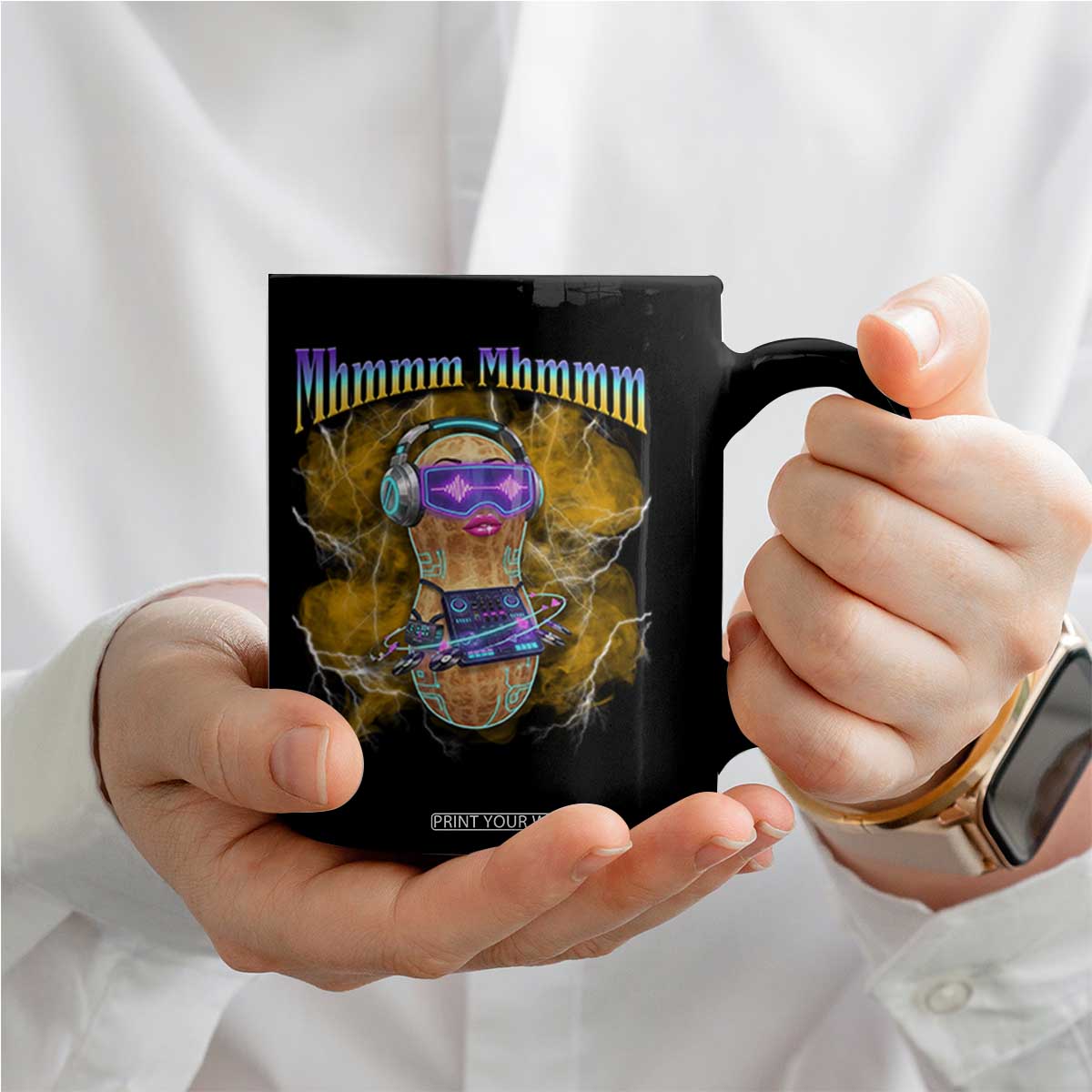 Funny Burnt Peanut Goop Coffee Mug DJ Music Meme TS14 Print Your Wear