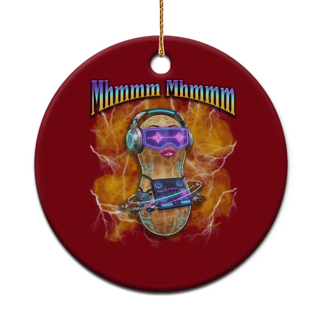 Funny Burnt Peanut Goop Ceramic Ornament DJ Music Meme TS14 1pc Red Print Your Wear