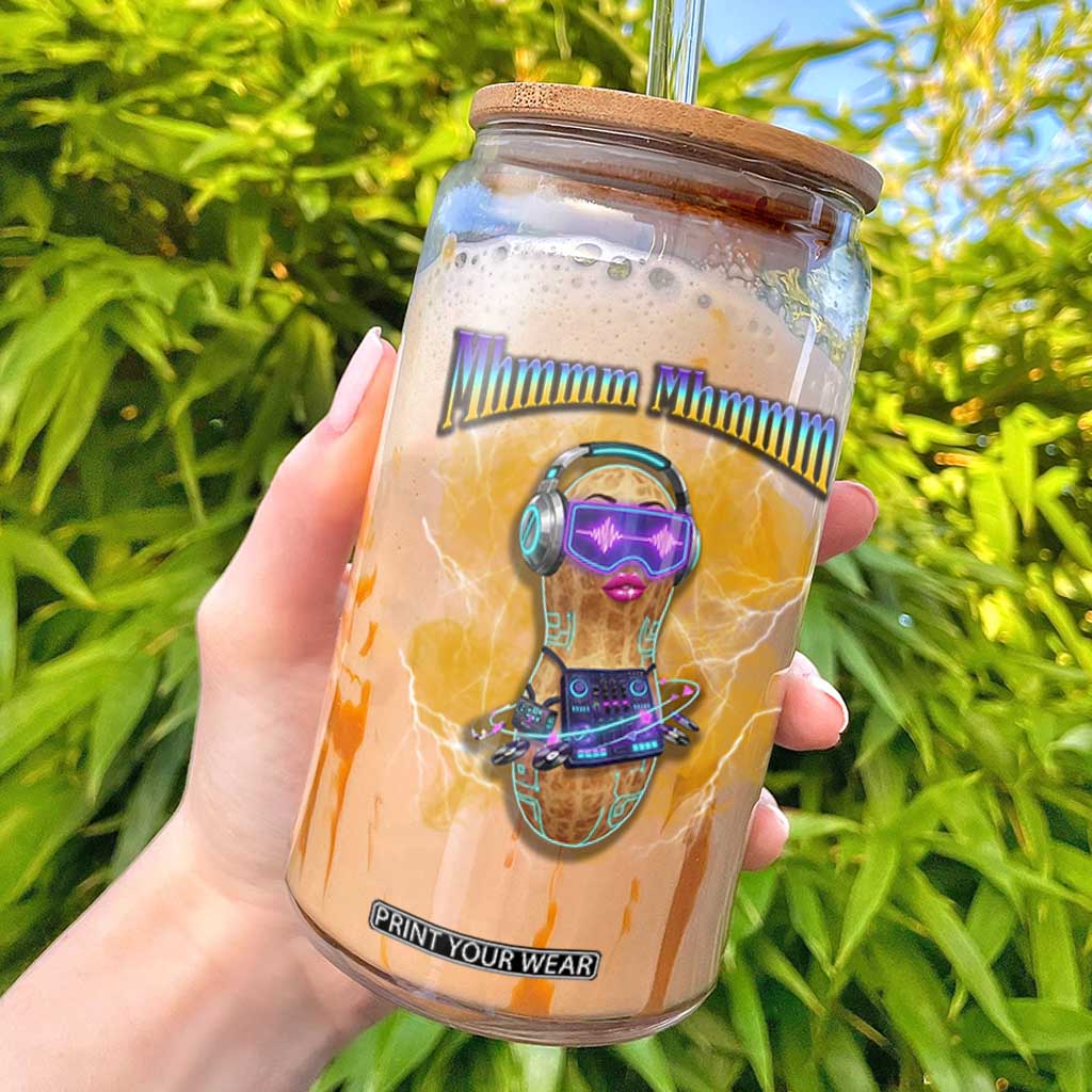 Funny Burnt Peanut Goop Glass Can DJ Music Meme TS14 Black Print Your Wear