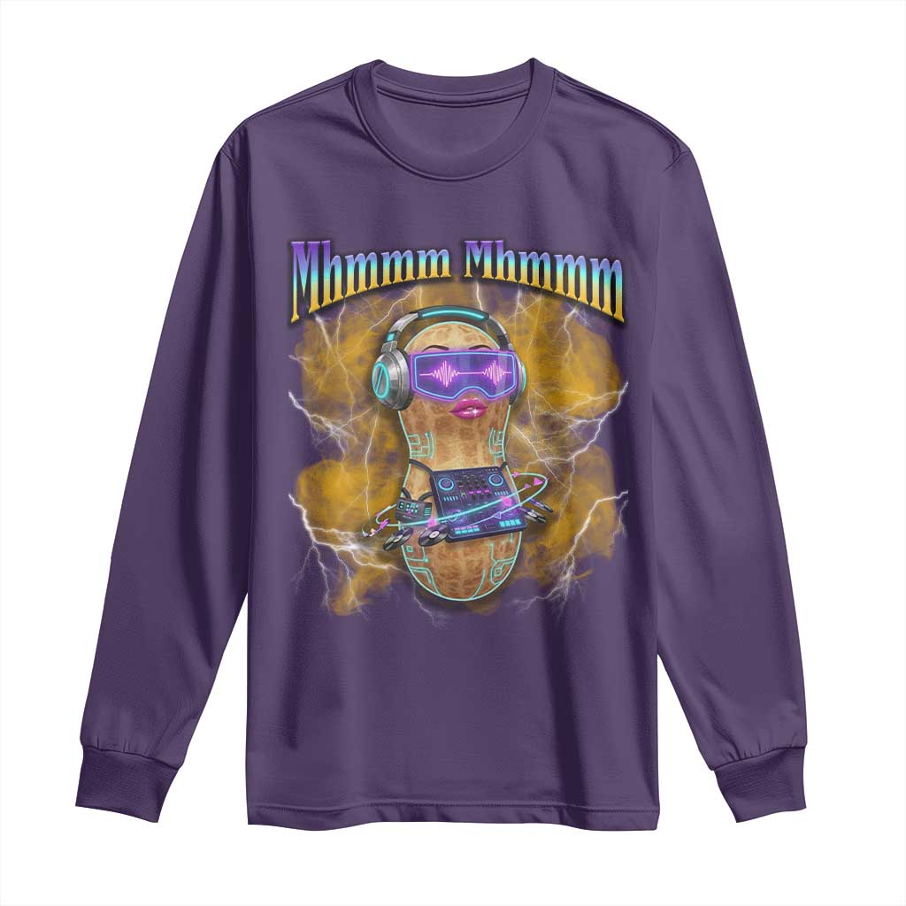 Funny Burnt Peanut Goop Long Sleeve Shirt DJ Music Meme TS14 Purple Print Your Wear