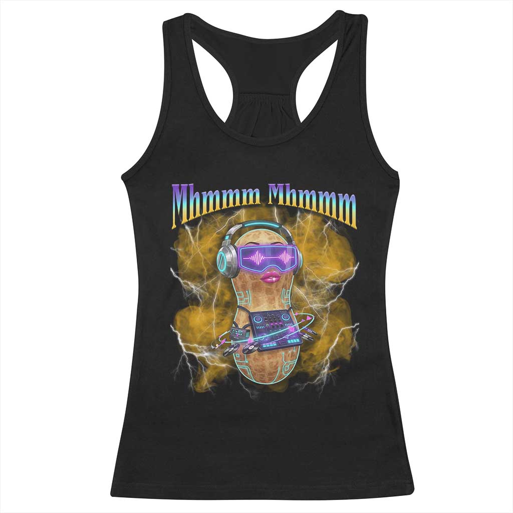 Funny Burnt Peanut Goop Racerback Tank Top DJ Music Meme TS14 Black Print Your Wear