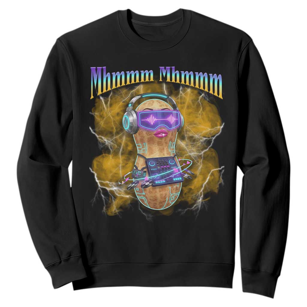 Funny Burnt Peanut Goop Sweatshirt DJ Music Meme TS14 Black Print Your Wear