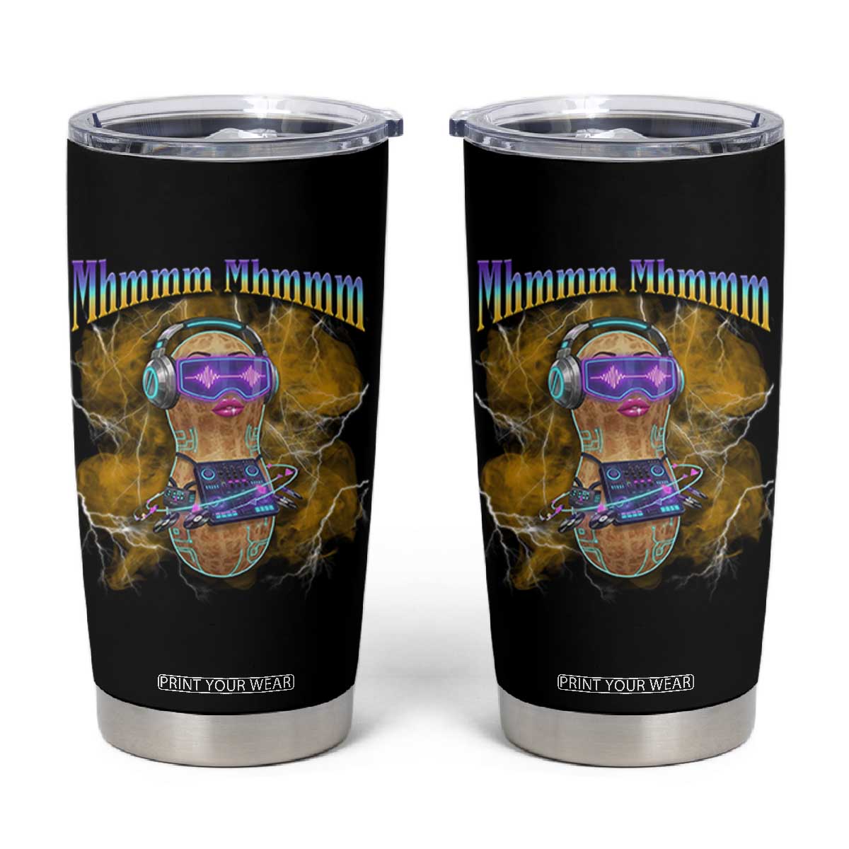 Funny Burnt Peanut Goop Tumbler Cup DJ Music Meme TS14 Black Print Your Wear