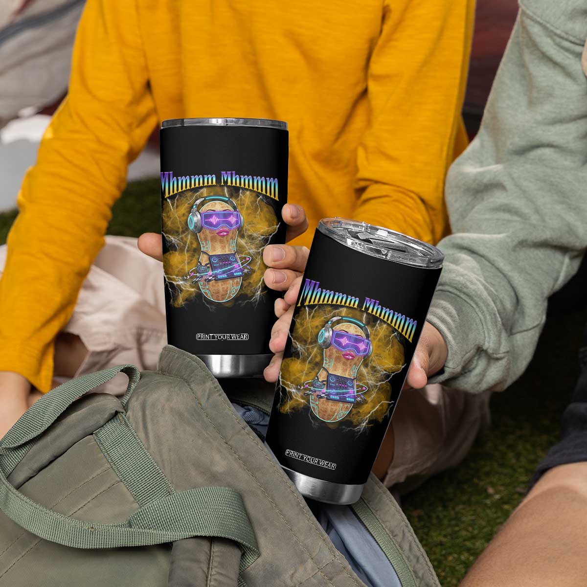 Funny Burnt Peanut Goop Tumbler Cup DJ Music Meme TS14 Print Your Wear
