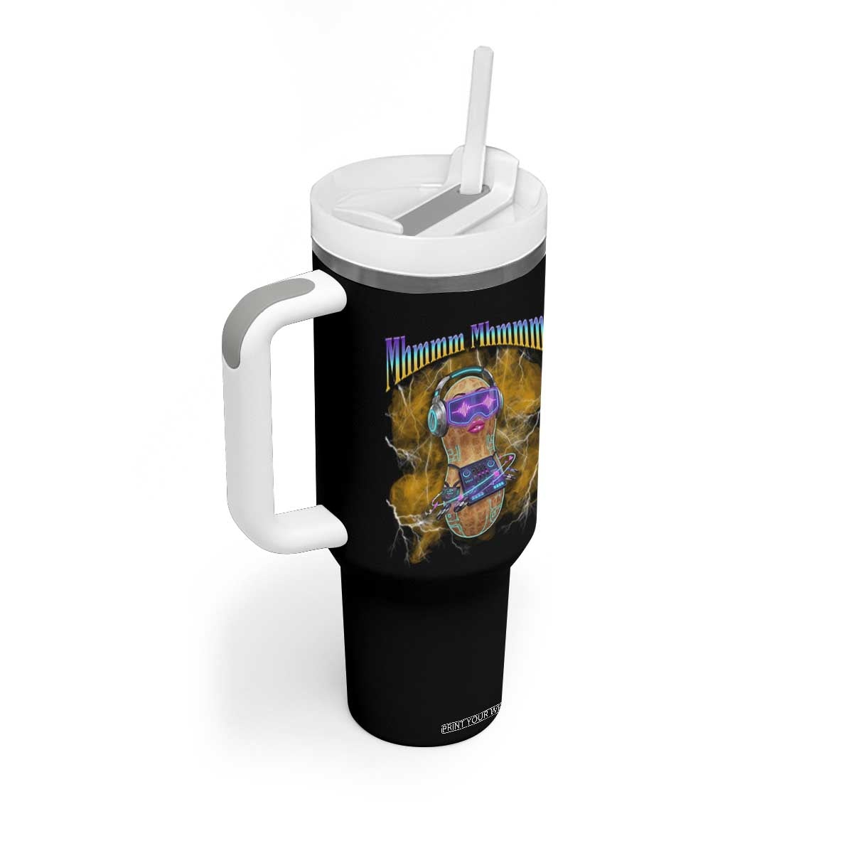 Funny Burnt Peanut Goop Tumbler With Handle DJ Music Meme TS14 Print Your Wear