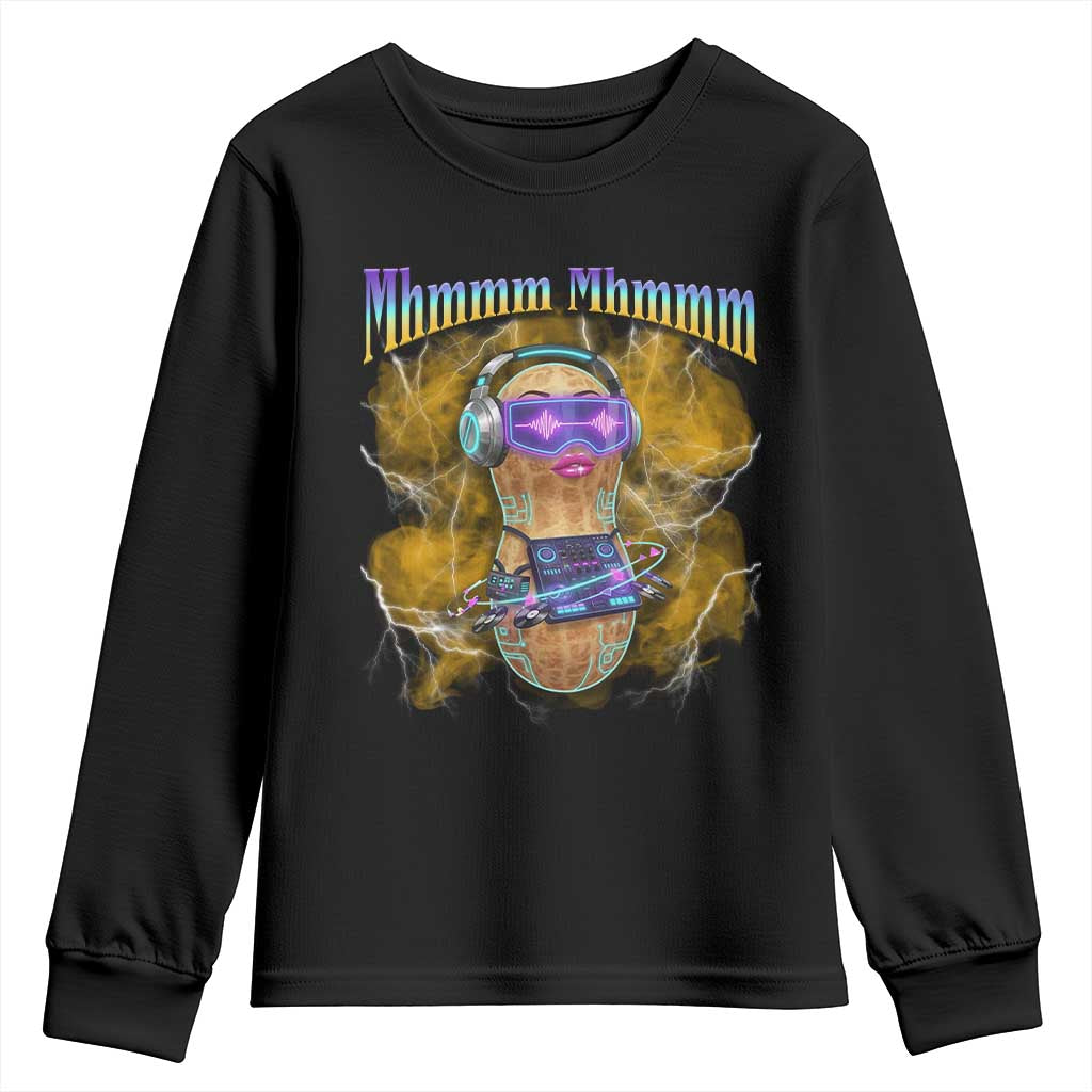 Funny Burnt Peanut Goop Youth Sweatshirt DJ Music Meme TS14 Black Print Your Wear