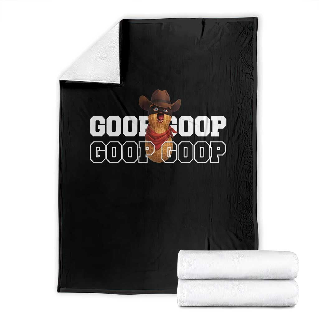 Funny Burnt Peanut Goop Throw Blanket Internet Viral Meme Trendy TS14 Black Print Your Wear