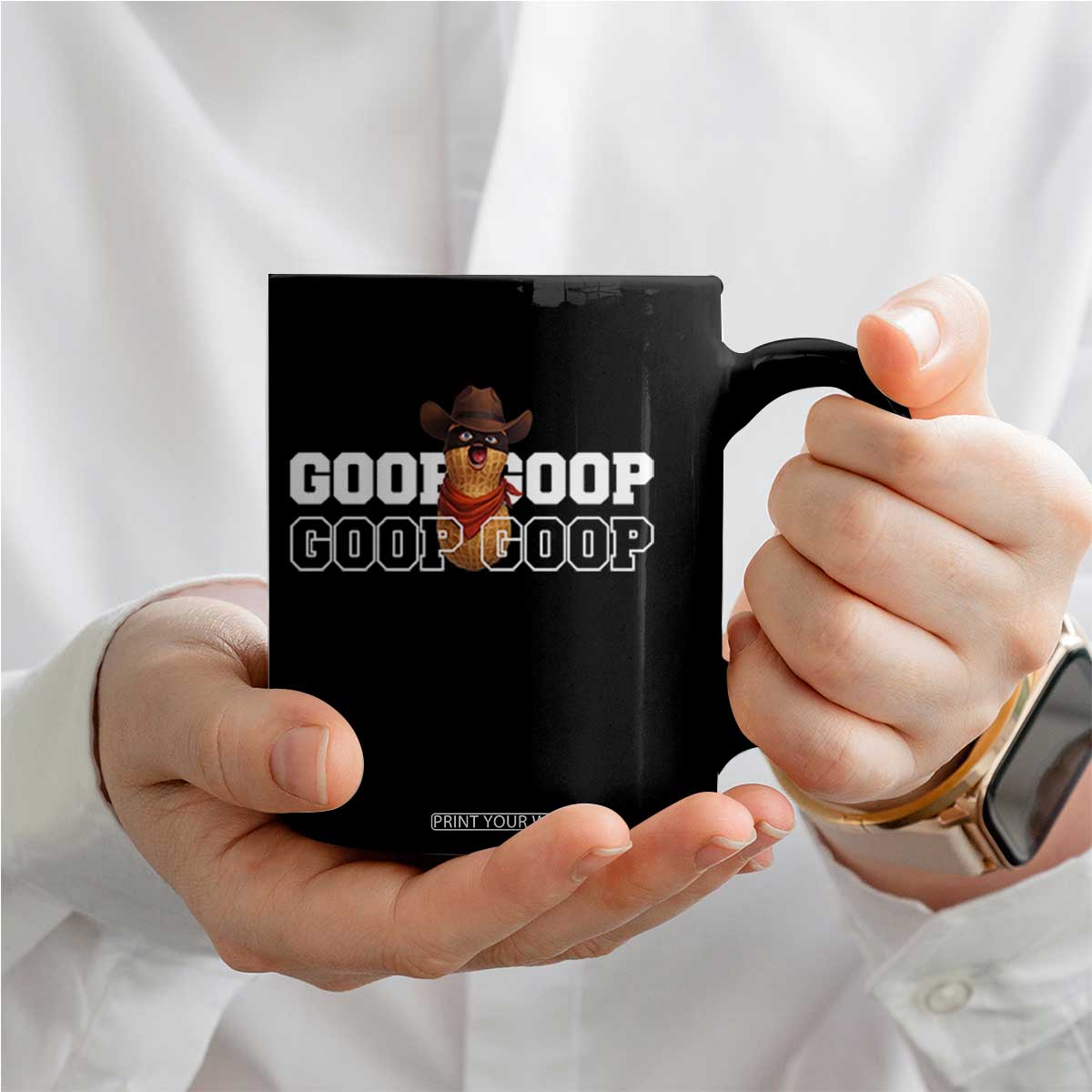 Funny Burnt Peanut Goop Coffee Mug Internet Viral Meme Trendy TS14 Print Your Wear