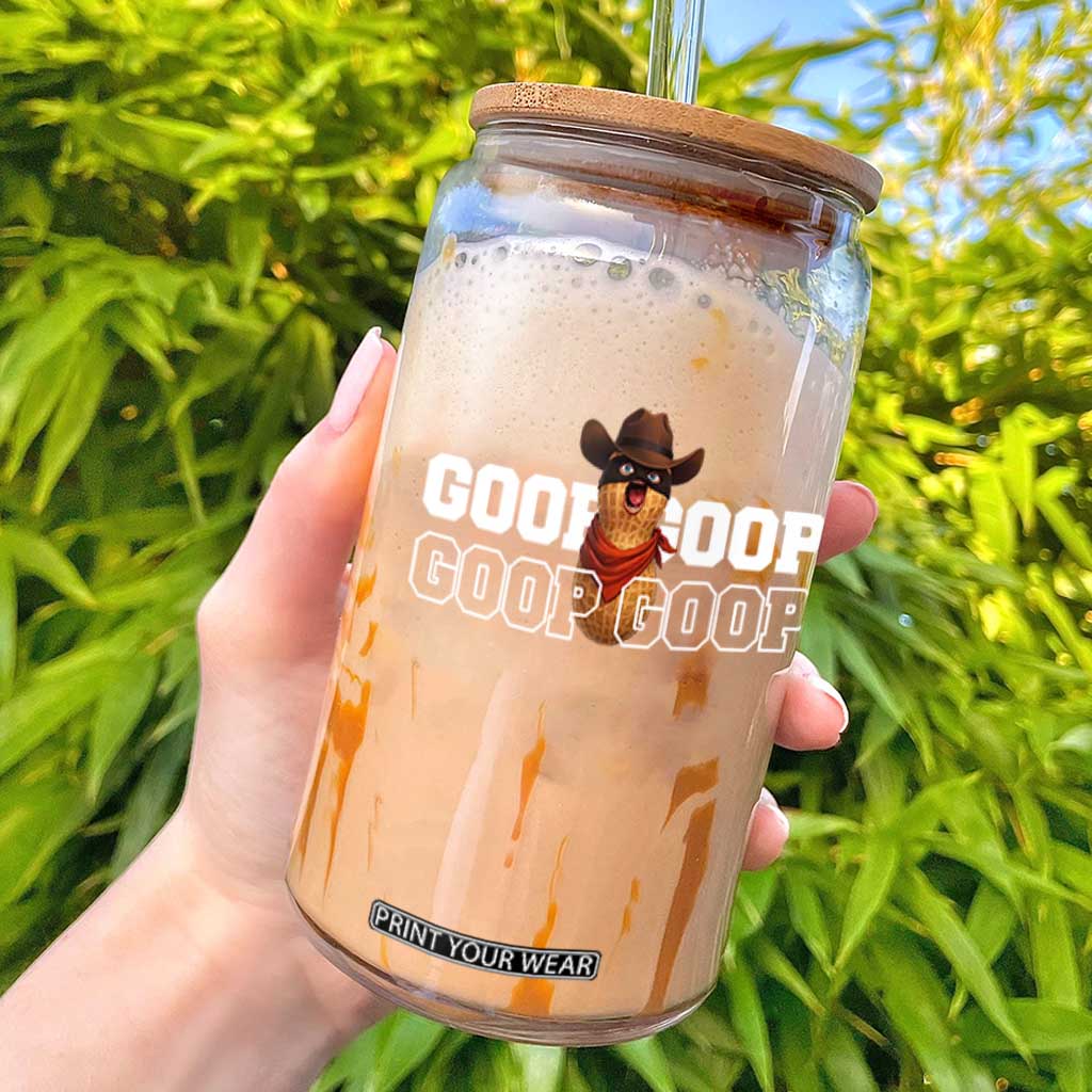 Funny Burnt Peanut Goop Glass Can Internet Viral Meme Trendy TS14 Black Print Your Wear