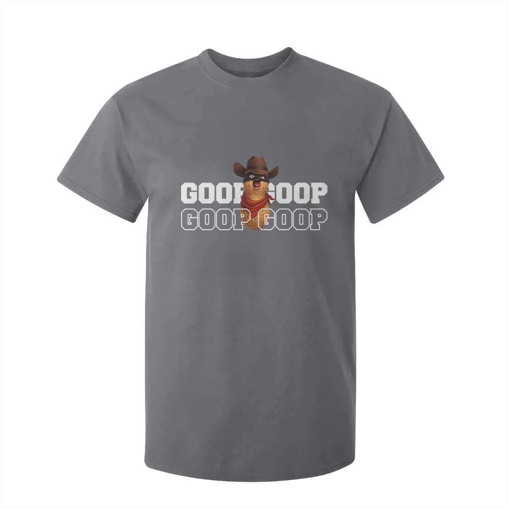 Funny Burnt Peanut Goop T Shirt For Kid Internet Viral Meme Trendy TS14 Charcoal Print Your Wear