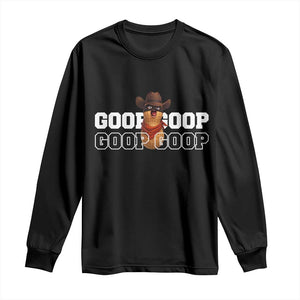 Funny Burnt Peanut Goop Long Sleeve Shirt Internet Viral Meme Trendy TS14 Black Print Your Wear