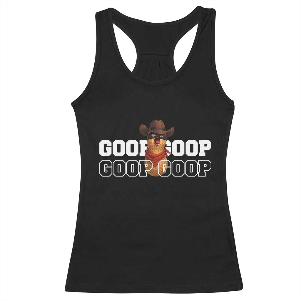 Funny Burnt Peanut Goop Racerback Tank Top Internet Viral Meme Trendy TS14 Black Print Your Wear
