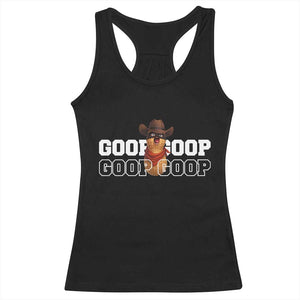Funny Burnt Peanut Goop Racerback Tank Top Internet Viral Meme Trendy TS14 Black Print Your Wear