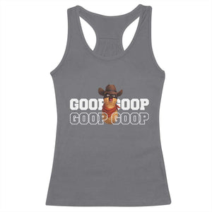 Funny Burnt Peanut Goop Racerback Tank Top Internet Viral Meme Trendy TS14 Charcoal Print Your Wear