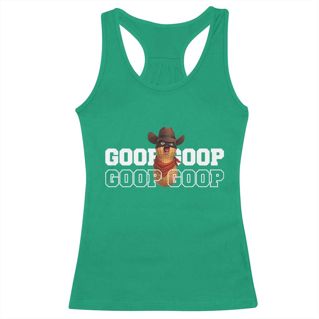 Funny Burnt Peanut Goop Racerback Tank Top Internet Viral Meme Trendy TS14 Irish Green Print Your Wear