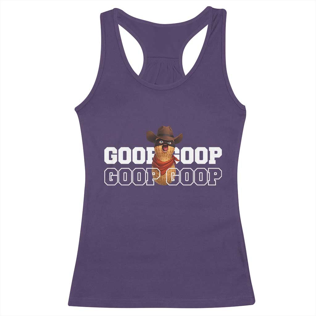 Funny Burnt Peanut Goop Racerback Tank Top Internet Viral Meme Trendy TS14 Purple Print Your Wear