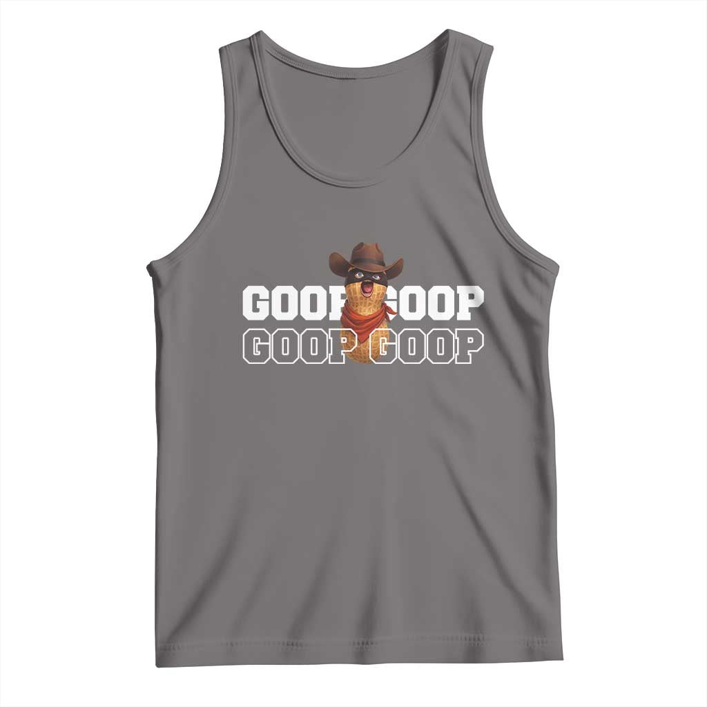 Funny Burnt Peanut Goop Tank Top Internet Viral Meme Trendy TS14 Deep Heather Print Your Wear