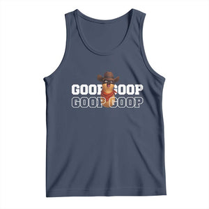 Funny Burnt Peanut Goop Tank Top Internet Viral Meme Trendy TS14 Navy Print Your Wear