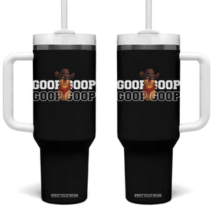 Funny Burnt Peanut Goop Tumbler With Handle Internet Viral Meme Trendy TS14 One Size: 40 oz Black Print Your Wear