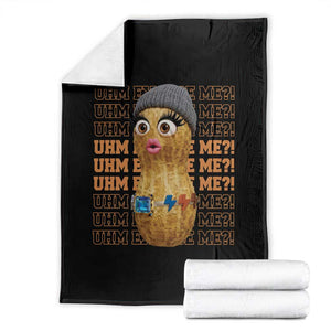 Funny Burnt Peanut Goop Throw Blanket Uhm Excuse Me TS14 Black Print Your Wear