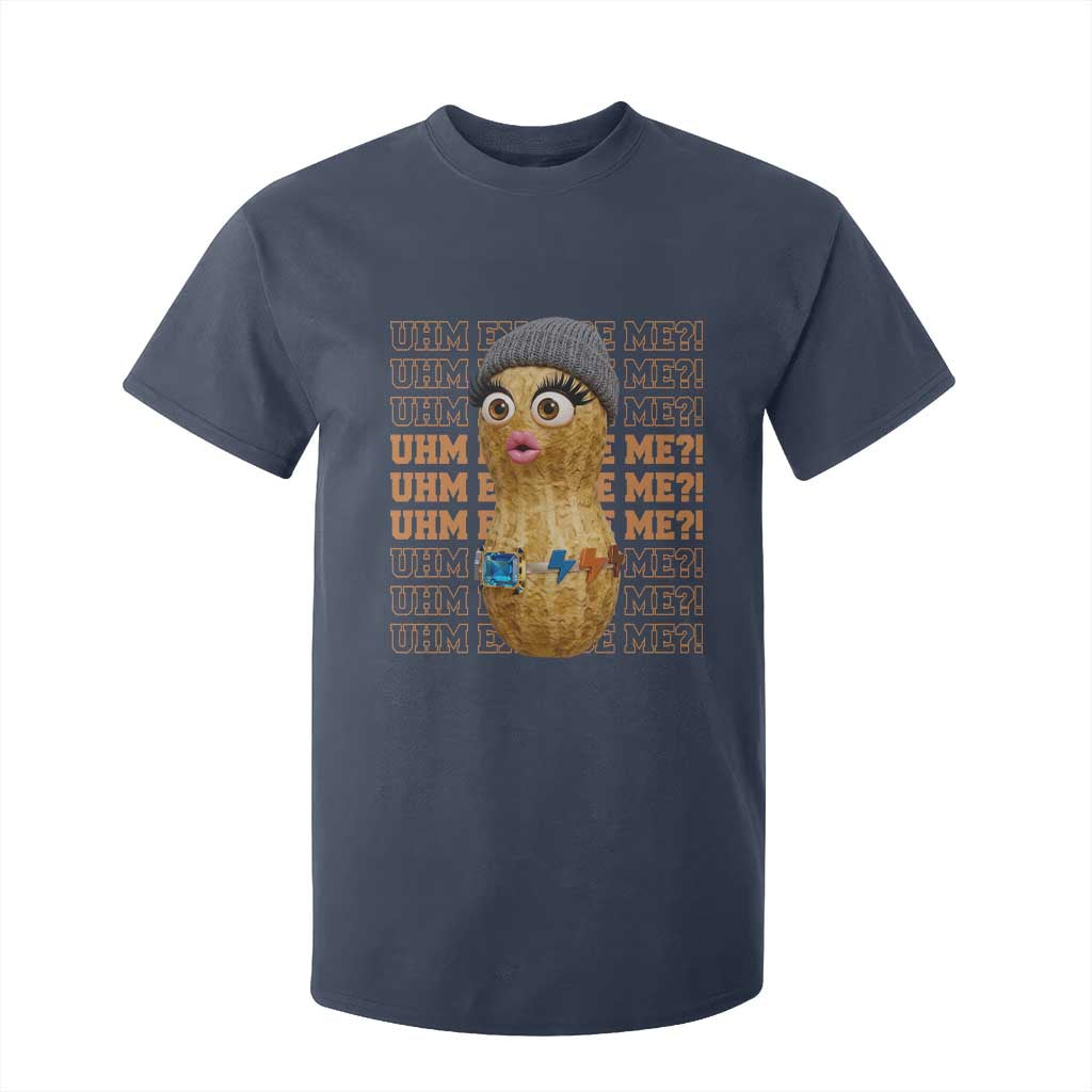 Funny Burnt Peanut Goop T Shirt For Kid Uhm Excuse Me TS14 Navy Print Your Wear