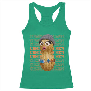 Funny Burnt Peanut Goop Racerback Tank Top Uhm Excuse Me TS14 Irish Green Print Your Wear