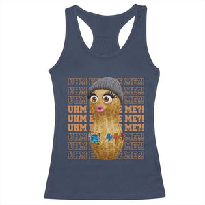 Funny Burnt Peanut Goop Racerback Tank Top Uhm Excuse Me TS14 Navy Print Your Wear