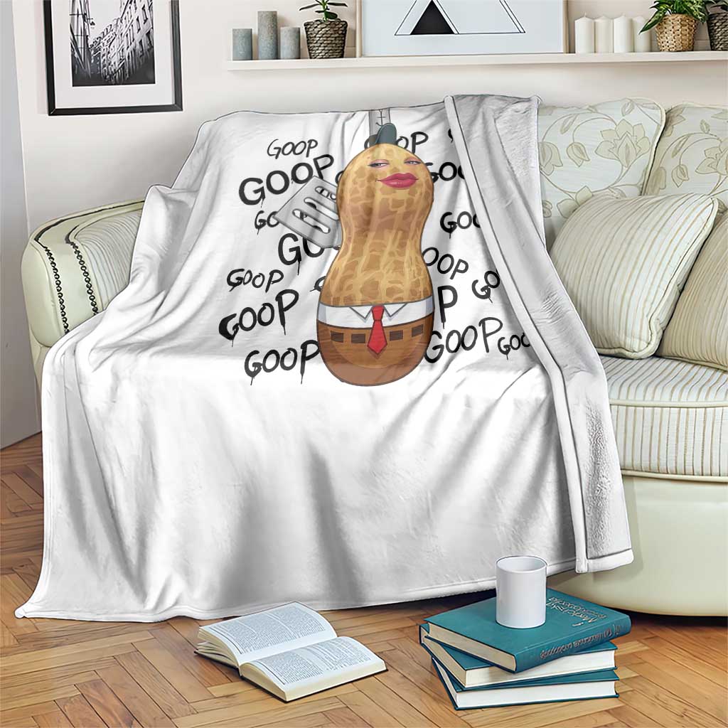 Funny Burnt Peanut Throw Blanket Goop Bungulato Homage TS14 Print Your Wear