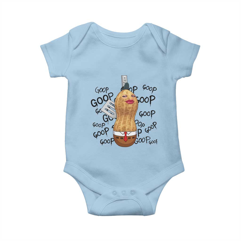 Funny Burnt Peanut Baby Onesie Goop Bungulato Homage TS14 Light Blue Print Your Wear