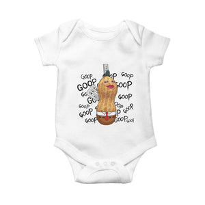 Funny Burnt Peanut Baby Onesie Goop Bungulato Homage TS14 White Print Your Wear