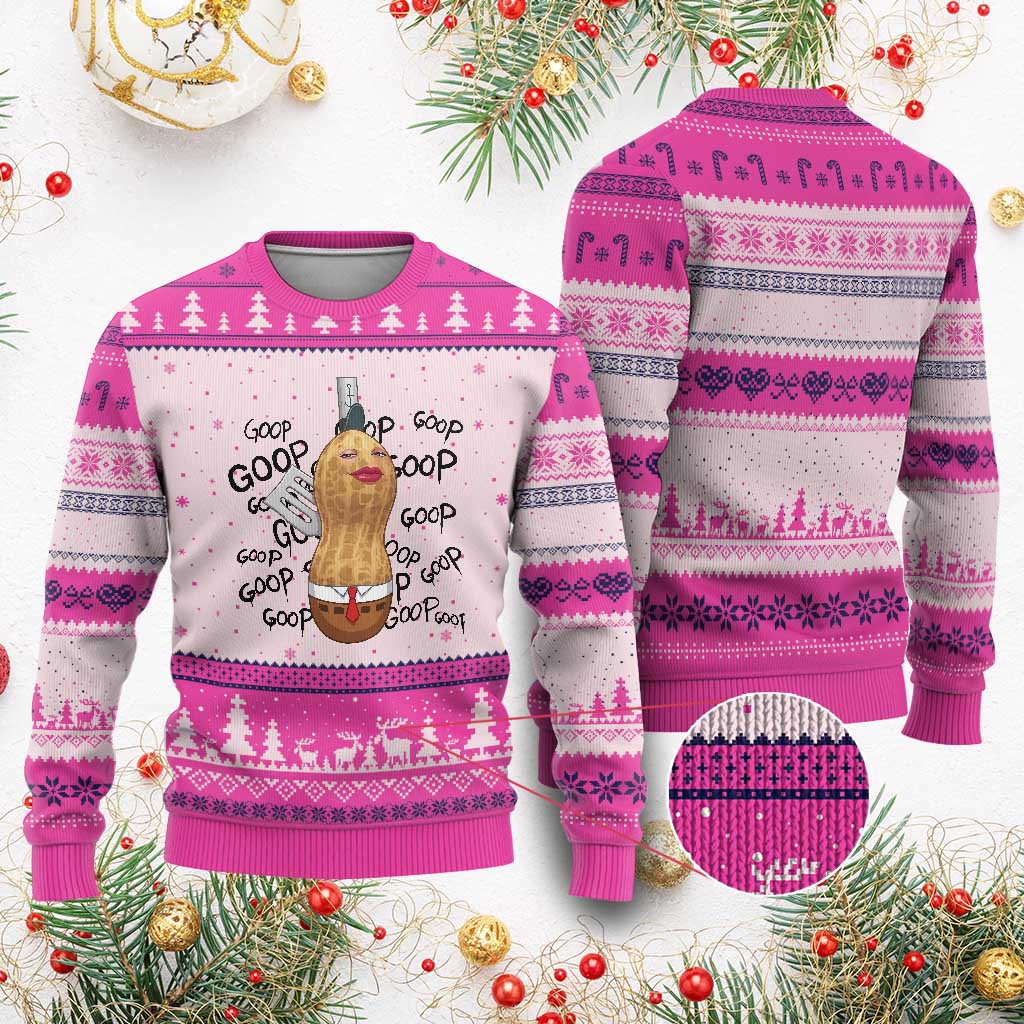 Funny Burnt Peanut Ugly Christmas Sweater Goop Bungulato Homage TS14 Hot Pink Print Your Wear