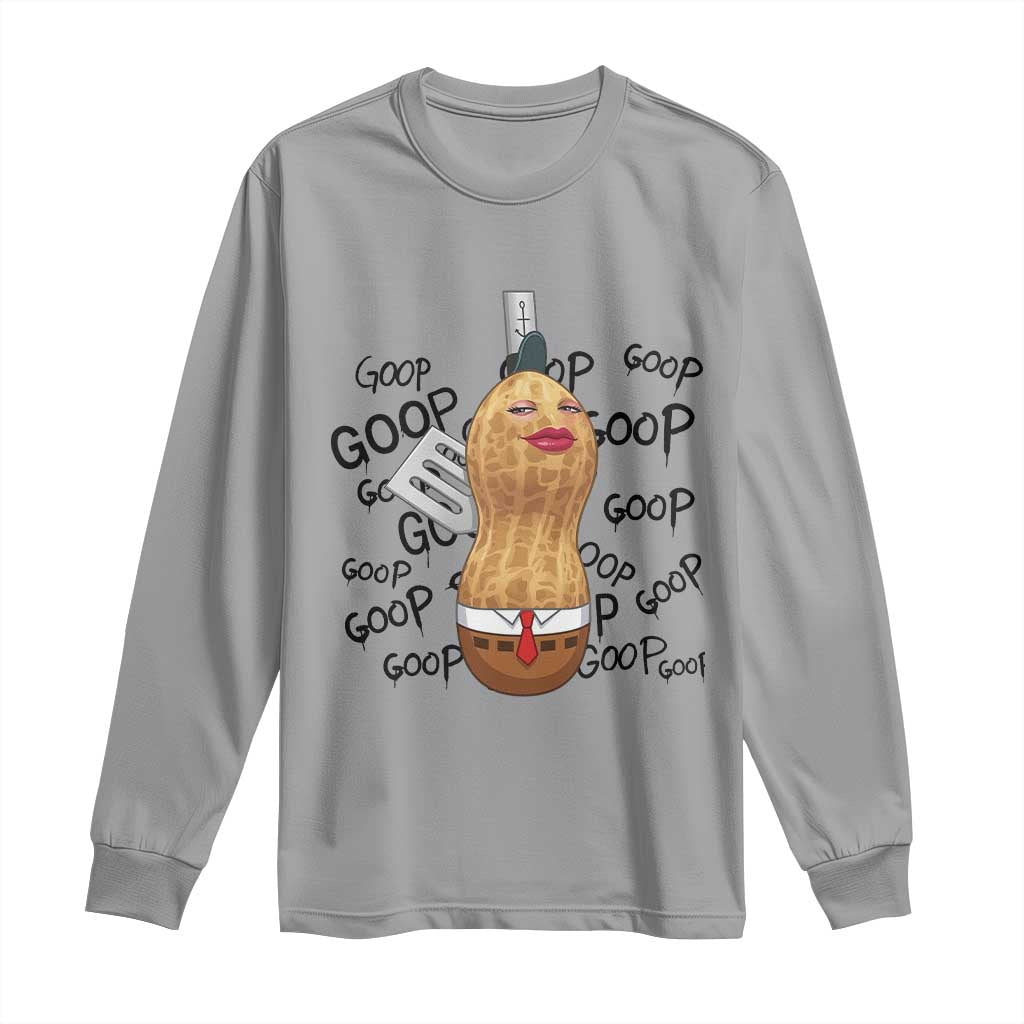 Funny Burnt Peanut Long Sleeve Shirt Goop Bungulato Homage TS14 Sport Gray Print Your Wear