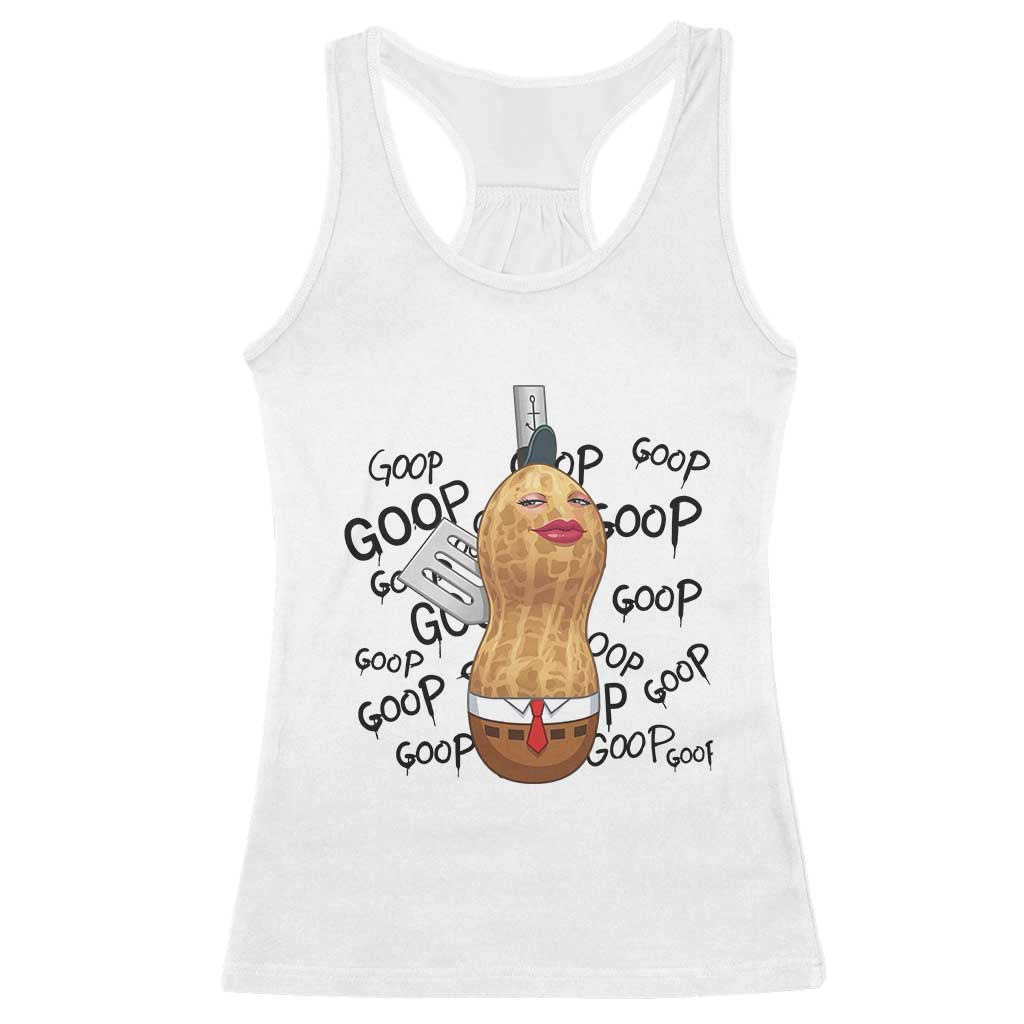 Funny Burnt Peanut Racerback Tank Top Goop Bungulato Homage TS14 White Print Your Wear