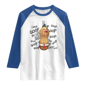Funny Burnt Peanut Raglan Shirt Goop Bungulato Homage TS14 White Royal Print Your Wear