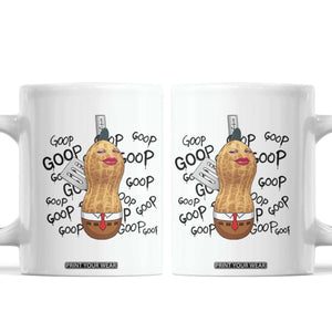 Funny Burnt Peanut Coffee Mug Goop Bungulato Homage TS14 White Print Your Wear