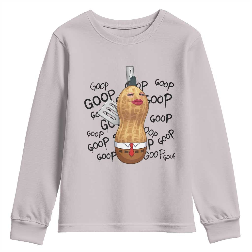 Funny Burnt Peanut Youth Sweatshirt Goop Bungulato Homage TS14 Ice Gray Print Your Wear