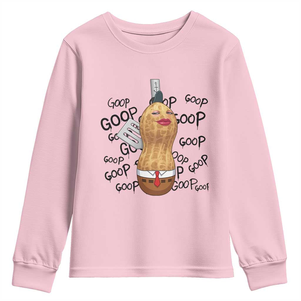 Funny Burnt Peanut Youth Sweatshirt Goop Bungulato Homage TS14 Light Pink Print Your Wear