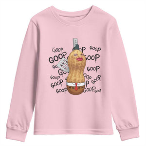 Funny Burnt Peanut Youth Sweatshirt Goop Bungulato Homage TS14 Light Pink Print Your Wear