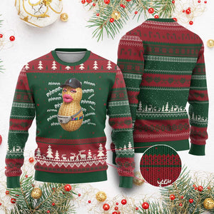 Funny Burnt Peanut Goop Ugly Christmas Sweater Mhmmm Goop Bungulato TS14 Red Green Print Your Wear