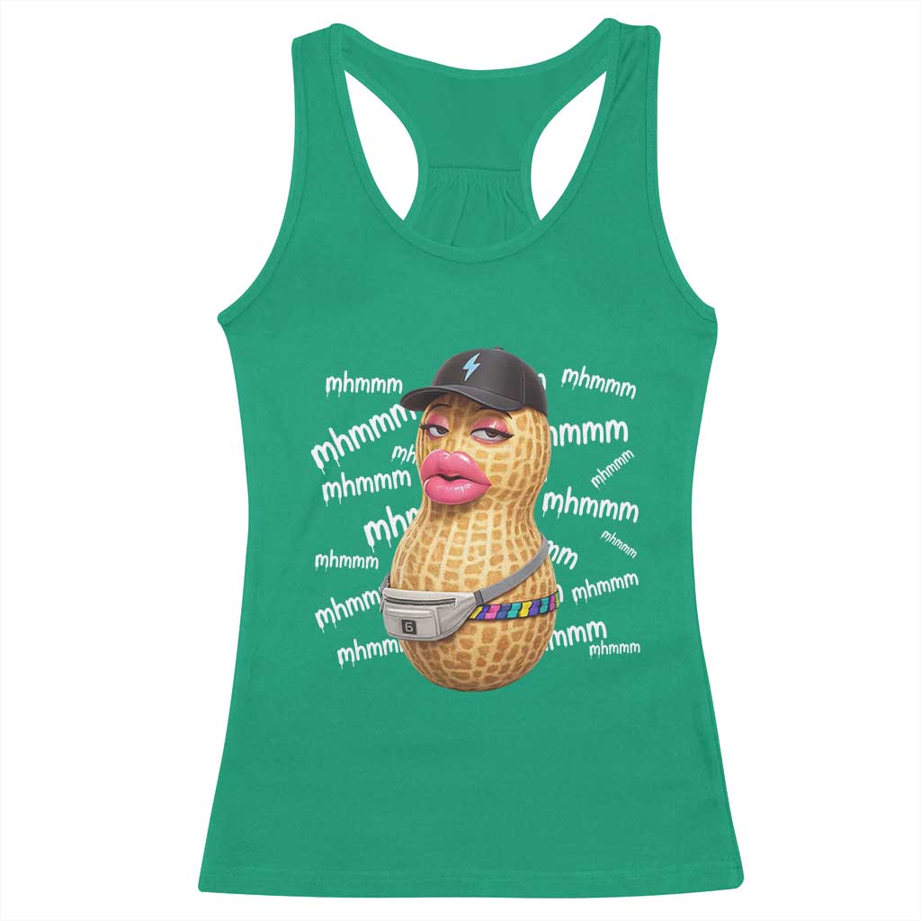 Funny Burnt Peanut Goop Racerback Tank Top Mhmmm Goop Bungulato TS14 Irish Green Print Your Wear