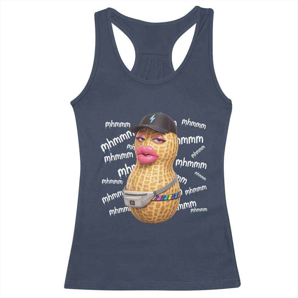 Funny Burnt Peanut Goop Racerback Tank Top Mhmmm Goop Bungulato TS14 Navy Print Your Wear