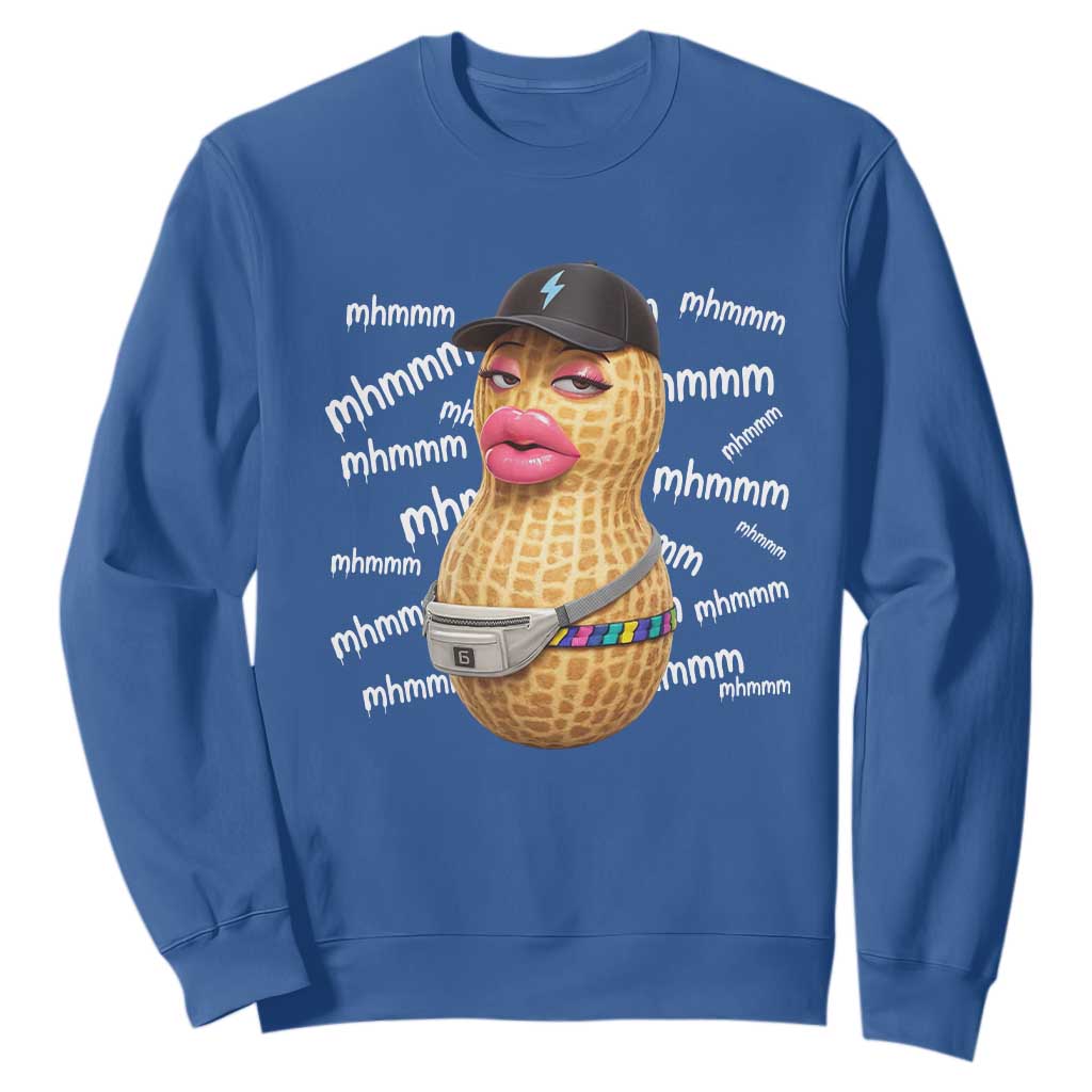 Funny Burnt Peanut Goop Sweatshirt Mhmmm Goop Bungulato TS14 Royal Blue Print Your Wear