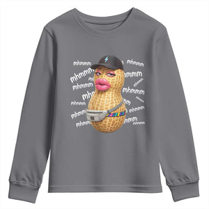 Funny Burnt Peanut Goop Youth Sweatshirt Mhmmm Goop Bungulato TS14 Charcoal Print Your Wear