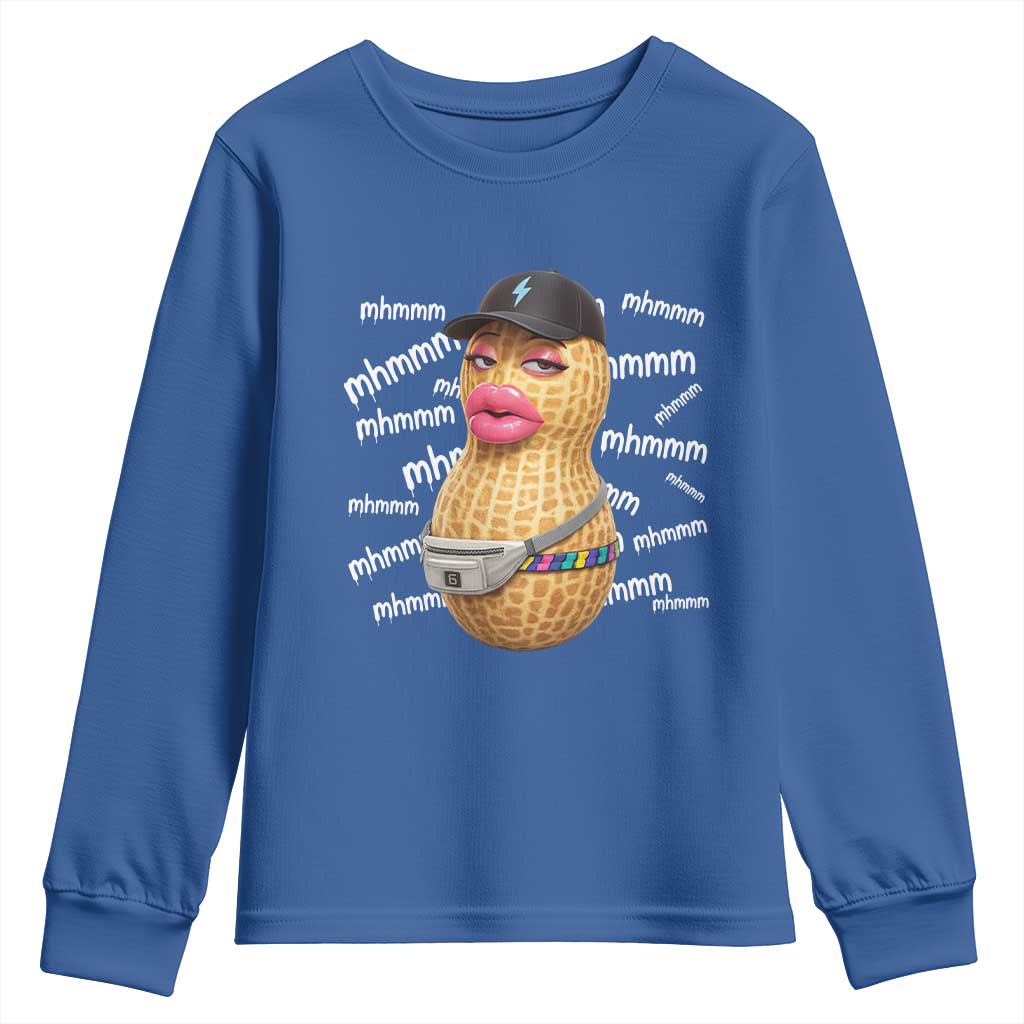 Funny Burnt Peanut Goop Youth Sweatshirt Mhmmm Goop Bungulato TS14 Royal Blue Print Your Wear