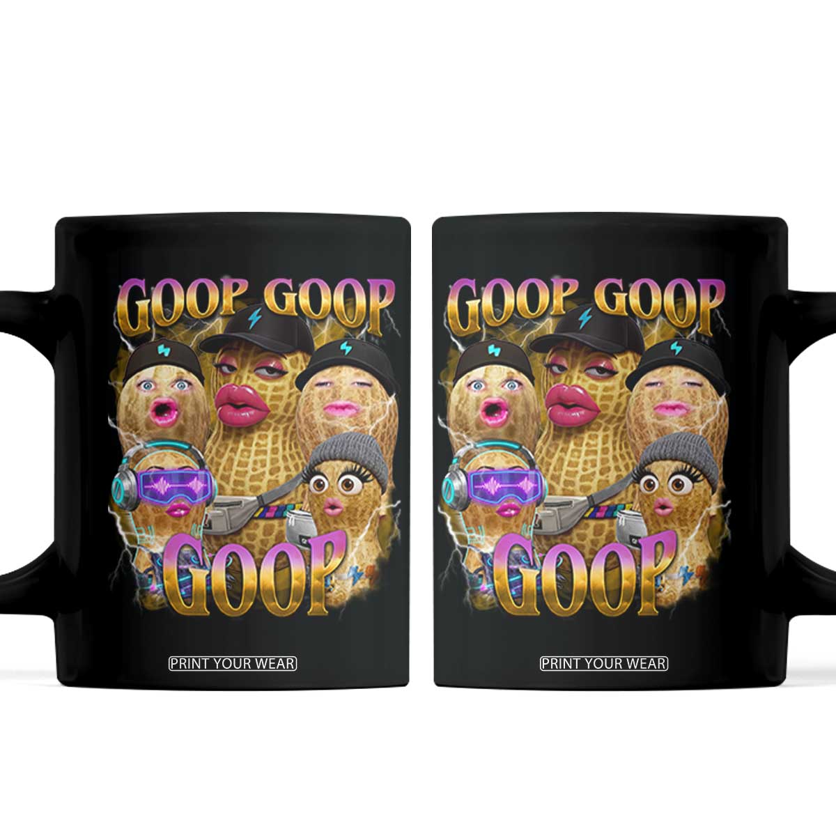 Funny Burnt Peanut Goop Coffee Mug Bungulato 90s Bootleg Meme Trendy TS14 Black Print Your Wear
