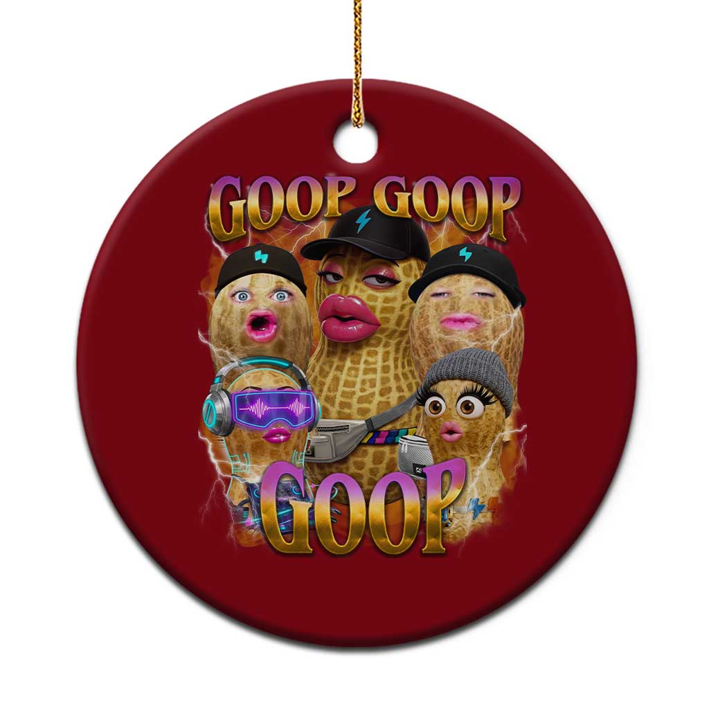 Funny Burnt Peanut Goop Ceramic Ornament Bungulato 90s Bootleg Meme Trendy TS14 1pc Red Print Your Wear